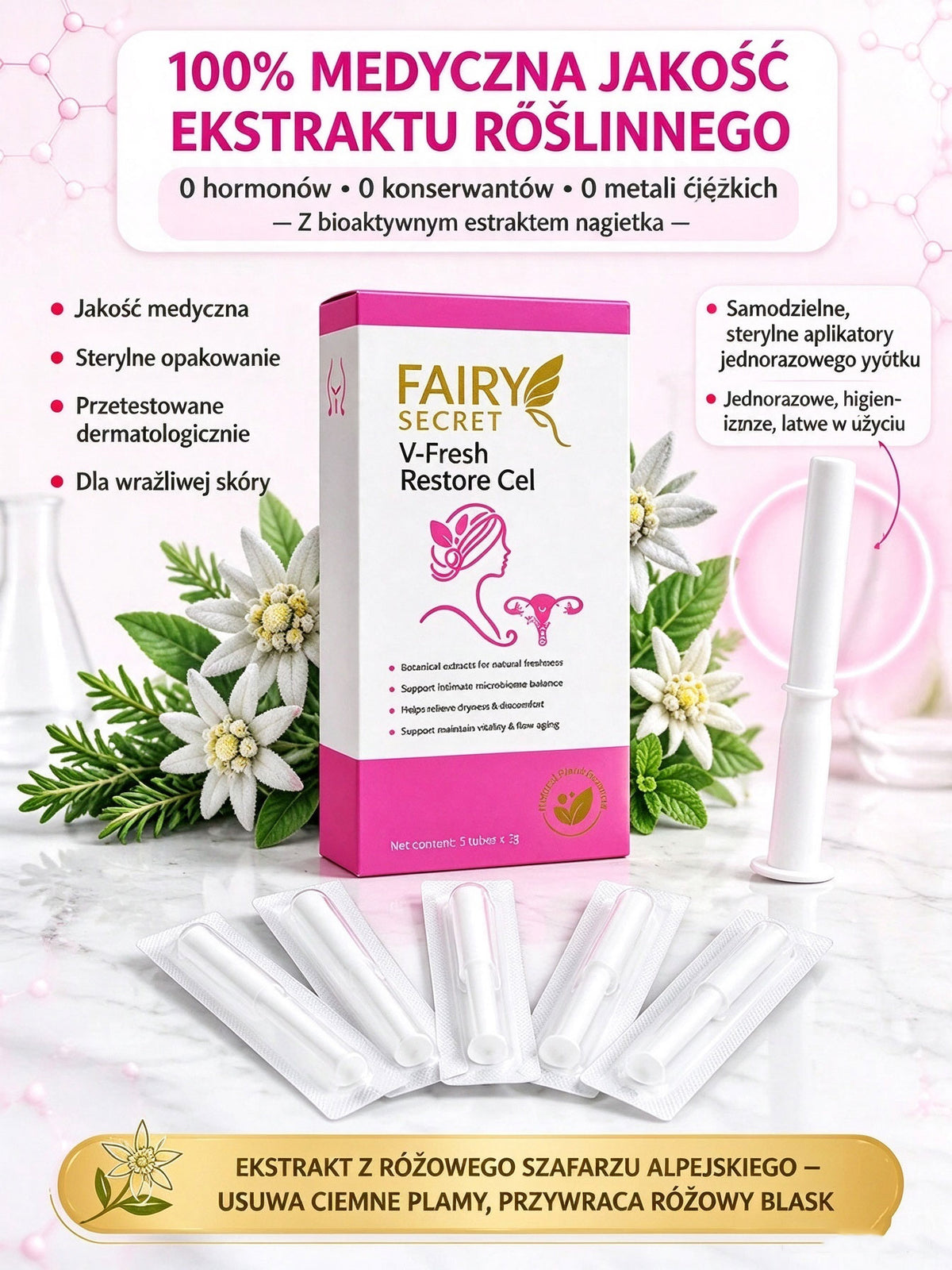 Sekretne serum odmładzające, które zatrzymuje upływ czasu – żel o działaniu musującym, nawilżającym i ujędrniającym, działający w ciągu 1 sekundy.
