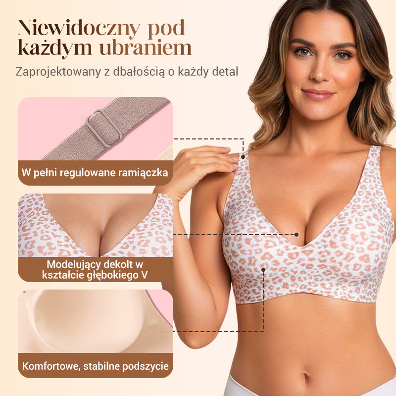 1+3 (łącznie 4 sztuki) Bezdrutowe, wygodne staniki typu braletka Push-Up dla kobiet, bezszwowe, do głębokiego dekoltu, na co dzień