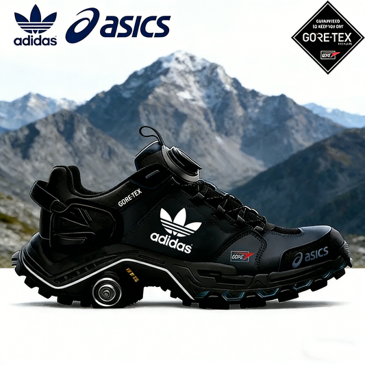 Buty trekkingowe adidas × asics GORE-TEX – szybkie wypięcie i podeszwa antypoślizgowa