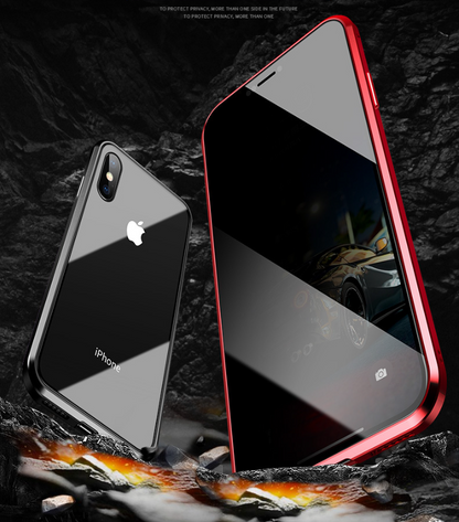 ✨ Magnetyczne etui na iPhone'a z przyciemnianym szkłem i metalową ramką 📱🔒