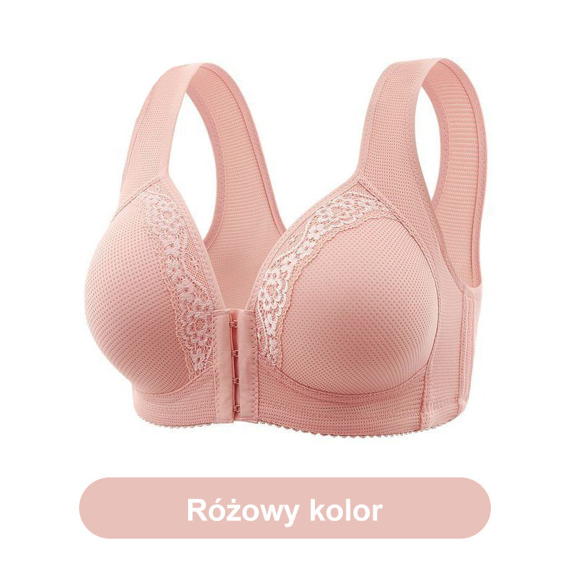 【1 +3 gratis】Wygodny, oddychający biustonosz plus size z przednim zapięciem – łatwy do założenia, stworzony dla dojrzałych kobiet