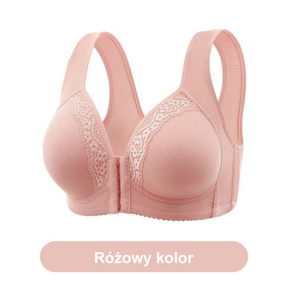 【1 +3 gratis】Wygodny, oddychający biustonosz plus size z przednim zapięciem – łatwy do założenia, stworzony dla dojrzałych kobiet